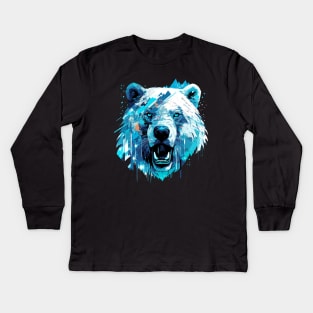 Polar Bear Animal World Predator Wild Nature Wilderness Kids Long Sleeve T-Shirt